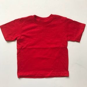 Blank Red Toddler Short Sleeve T-shirt Size 2T